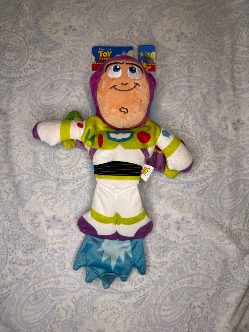 Disney Buzz Lightyear Plush Dog Toy - White, Green & Purple